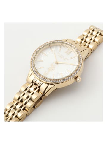 U.S. Polo Assn. Kwartshorloge goudkleurig/wit