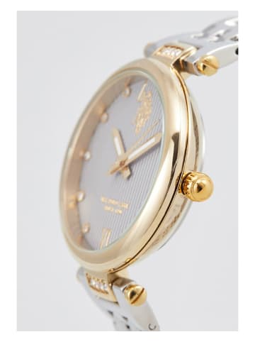 U.S. Polo Assn. Quarzuhr in Silber/ Gold/ Grau