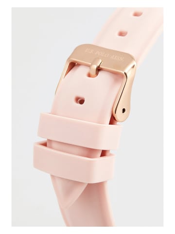 U.S. Polo Assn. Kwartshorloge lichtroze