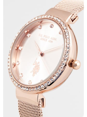 U.S. Polo Assn. Kwartshorloge roségoudkleurig/wit