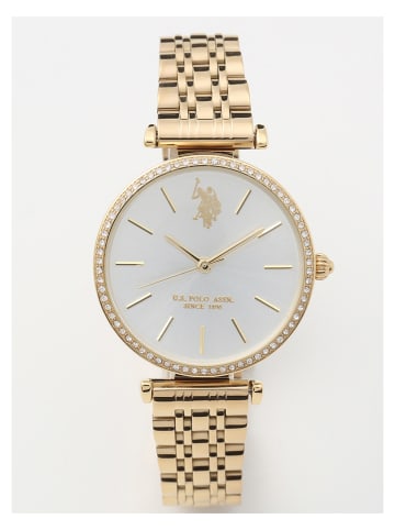 U.S. Polo Assn. Zegarek kwarcowy w kolorze złotym
