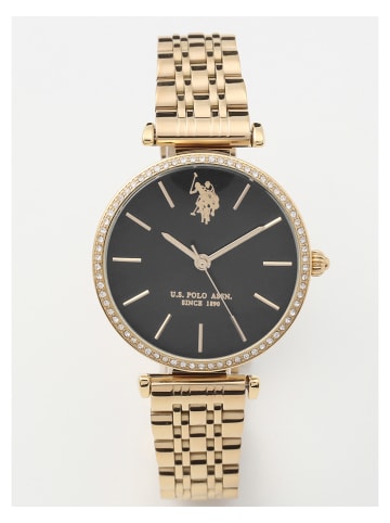 U.S. Polo Assn. Quarzuhr in Gold/ Schwarz