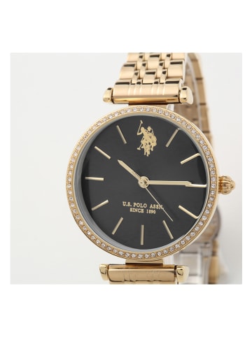 U.S. Polo Assn. Kwartshorloge goudkleurig/zwart