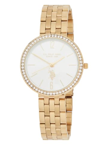 U.S. Polo Assn. Zegarek kwarcowy w kolorze złoto-białym