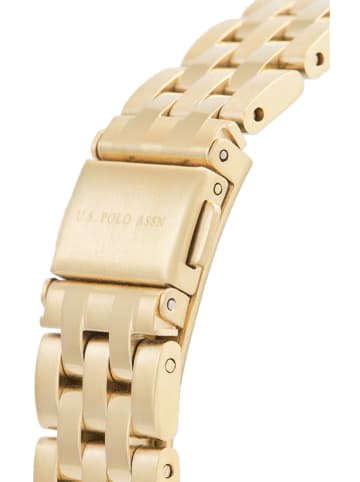 U.S. Polo Assn. Quarzuhr in Gold/ Weiß