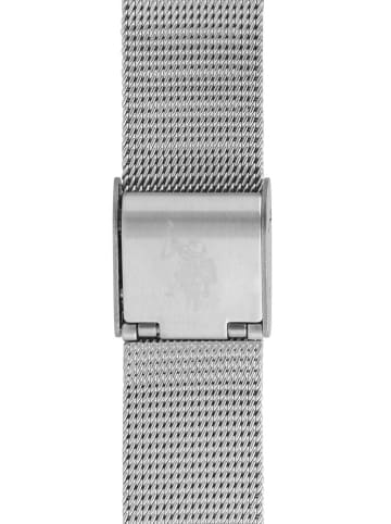 U.S. Polo Assn. Kwartshorloge zilverkleurig/wit