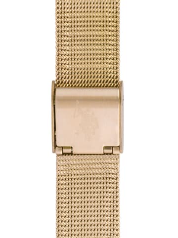 U.S. Polo Assn. Quarzuhr in Gold/ Weiß
