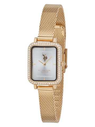 U.S. Polo Assn. Quarzuhr in Gold/ Weiß