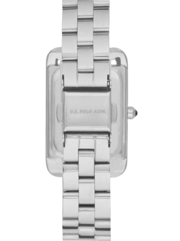 U.S. Polo Assn. Kwartshorloge zilverkleurig/wit