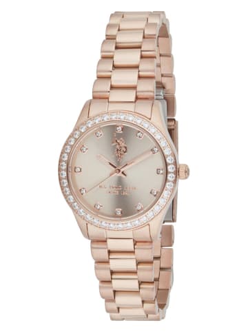 U.S. Polo Assn. Zegarek kwarcowy w kolorze różowozłotym