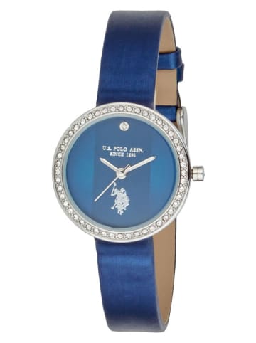 U.S. Polo Assn. Kwartshorloge blauw/zilverkleurig