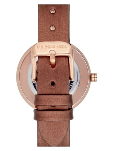 U.S. Polo Assn. Quarzuhr in Braun/ Roségold