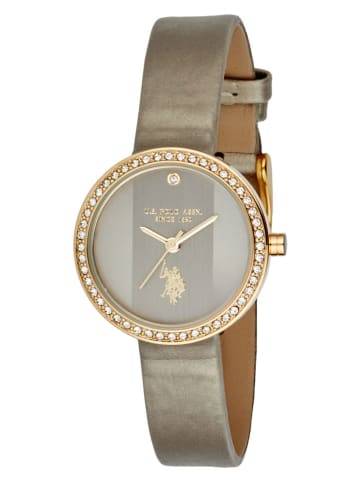 U.S. Polo Assn. Quarzuhr in Taupe/ Gold