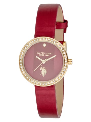 U.S. Polo Assn. Quarzuhr in Rot/ Gold