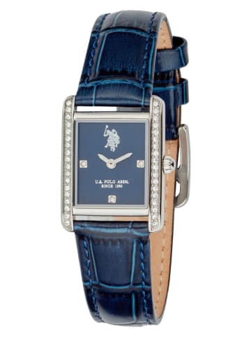 U.S. Polo Assn. Quarzuhr in Dunkelblau/ Silber