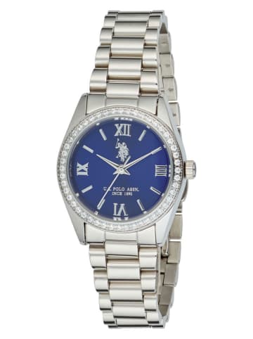 U.S. Polo Assn. Quarzuhr in Silber/ Blau