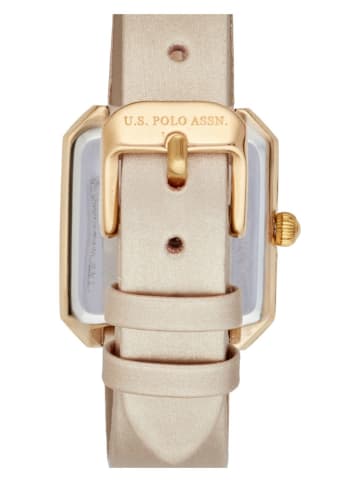 U.S. Polo Assn. Kwartshorloge beige/goudkleurig