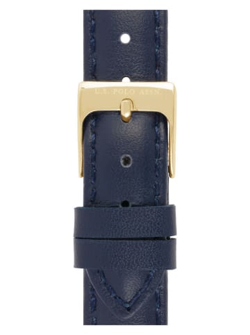 U.S. Polo Assn. Kwartshorloge donkerblauw/goudkleurig/crème