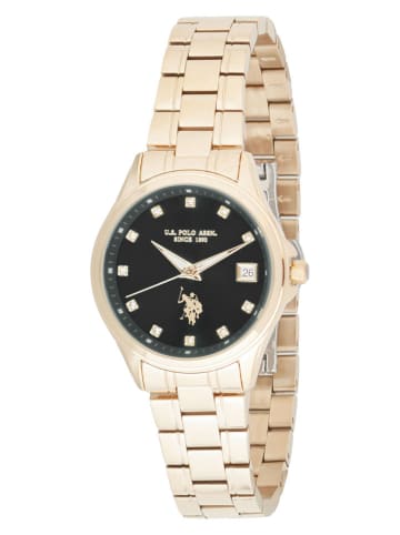 U.S. Polo Assn. Quarzuhr in Gold/ Schwarz