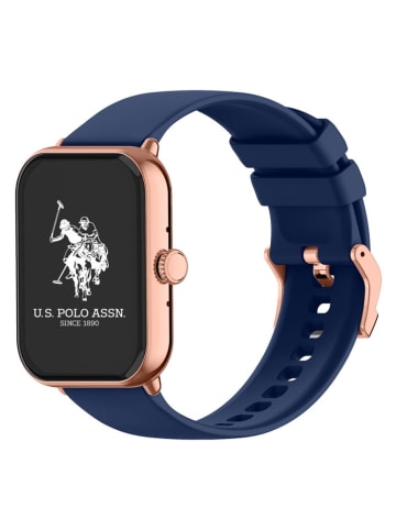 U.S. Polo Assn. Smartwatch w kolorze różowozłoto-granatowym