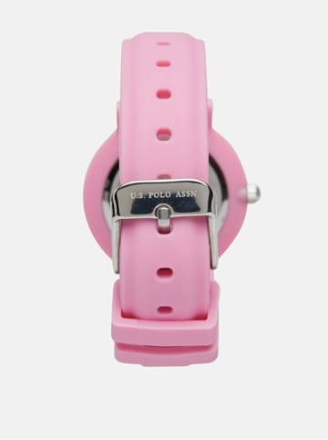 U.S. Polo Assn. Kwartshorloge lichtroze/wit
