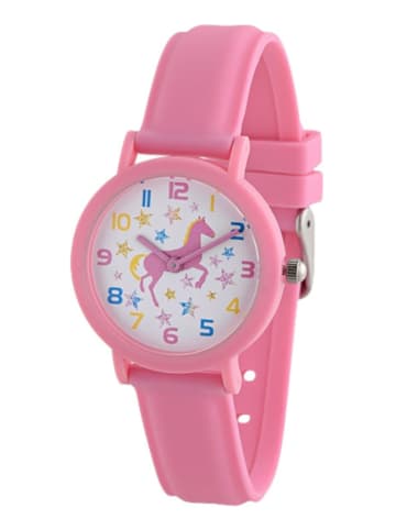 U.S. Polo Assn. Kwartshorloge lichtroze/wit