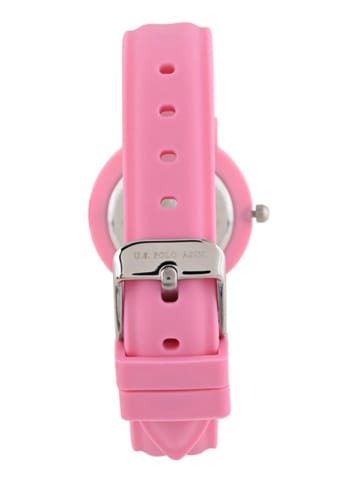 U.S. Polo Assn. Kwartshorloge lichtroze/wit