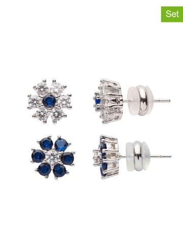 U.S. Polo Assn. 2-delige set: oorstekers met kristallen