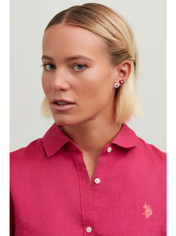 U.S. Polo Assn. 2-delige set: vergulde oorstekers met kristallen
