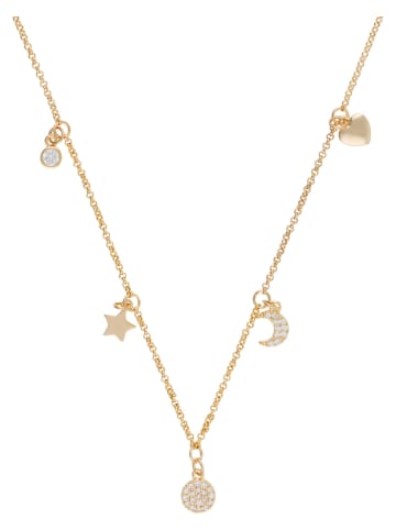 U.S. Polo Assn. Pozłacany naszyjnik z elementami ozdobnymi - dł. 38 cm