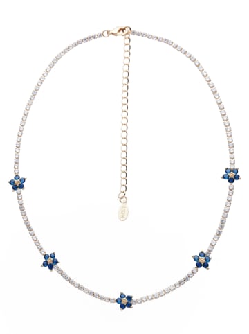 U.S. Polo Assn. Pozłacany naszyjnik z kryształami - dł. 34 cm