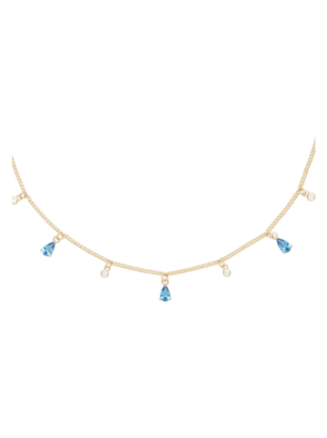 U.S. Polo Assn. Vergulde ketting met edelstenen - (L)36 cm