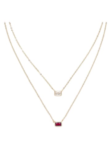 U.S. Polo Assn. Vergulde ketting met edelstenen - (L)37 cm