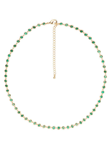 U.S. Polo Assn. Pozłacany naszyjnik z kamieniami ozdobnymi - dł. 37 cm