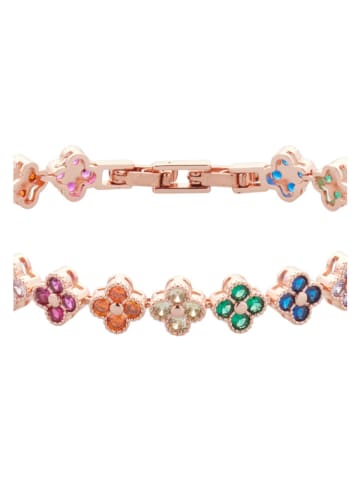 U.S. Polo Assn. Rosévergold. Armkette mit Kristallen