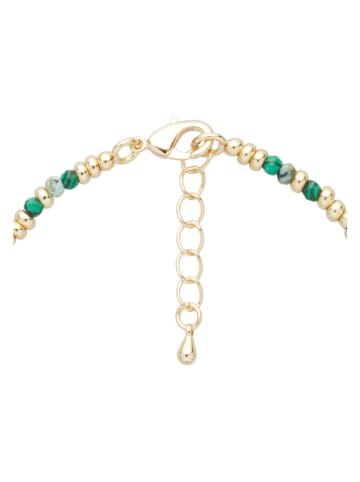 U.S. Polo Assn. Pozłacana bransoletka z malachitem i turkusem