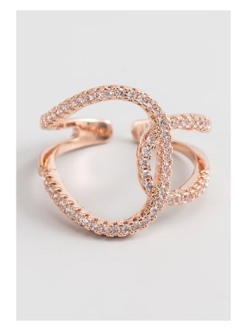 U.S. Polo Assn. Rosévergulde ring met kristallen