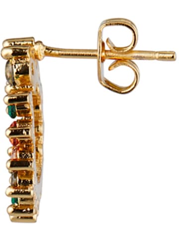 U.S. Polo Assn. Pozłacane kolczyki-wkrętki z kryształami