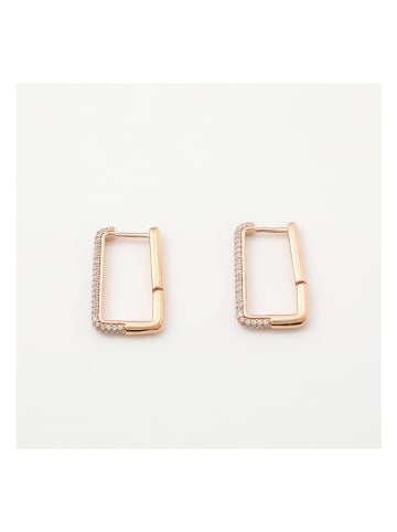 U.S. Polo Assn. Pozłacane kolczyki-kreole z kryształami