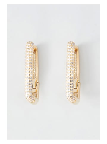 U.S. Polo Assn. Vergulde creolen met kristallen