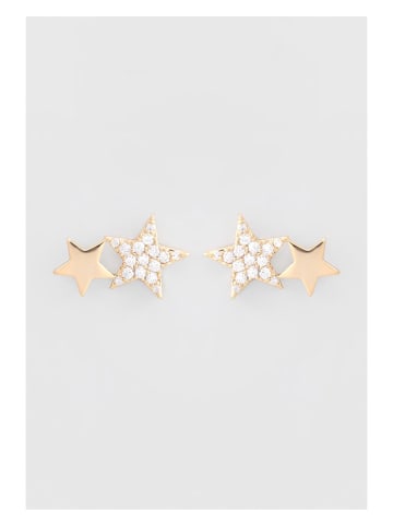 U.S. Polo Assn. Pozłacane kolczyki-wkrętki z kryształami