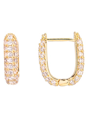 U.S. Polo Assn. Pozłacane kolczyki z kryształami