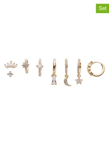 U.S. Polo Assn. 8er Set: Creolen mit Kristallen