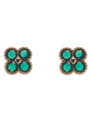 U.S. Polo Assn. Vergulde oorstekers met edelstenen