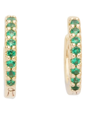 U.S. Polo Assn. Pozłacane kolczyki-kreole (3 pary) z kryształami