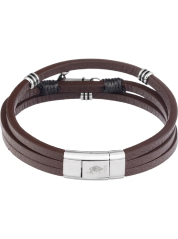 U.S. Polo Assn. Leren armband donkerbruin