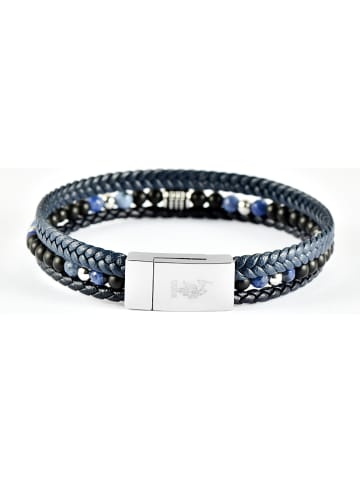 U.S. Polo Assn. Leren armband donkerblauw