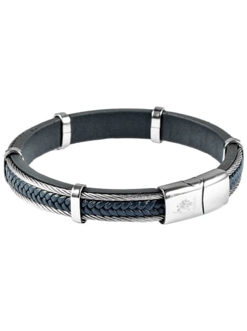 U.S. Polo Assn. Leder-Armband in Dunkelblau