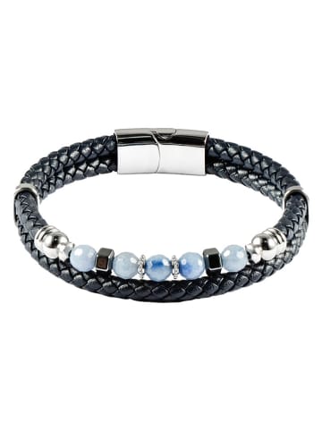 U.S. Polo Assn. Leder-Armband in Dunkelblau