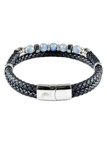 U.S. Polo Assn. Leren armband donkerblauw